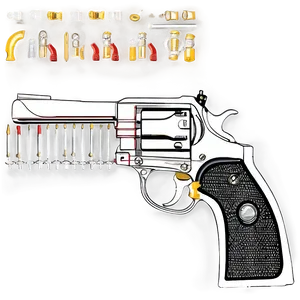 Revolver Disassembly Diagram Png 05242024 PNG image