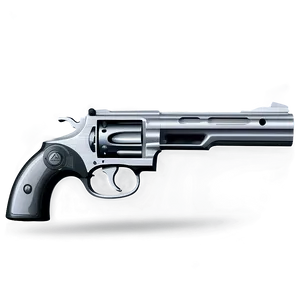 Revolver In Black And White PNG Qwn PNG