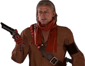 Revolver Wielding Character