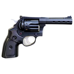 Revolver With Laser Sight PNG Cap