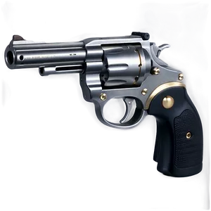 Revolver With Pearl Handle PNG 05242024