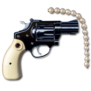 Revolver With Pearl Handle PNG 05242024