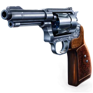 Revolver With Pearl Handle PNG Wad