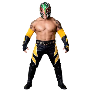 Rey_ Mysterio_ Wrestling_ Pose PNG