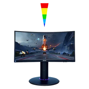 Rgb Gaming Monitor Png 06212024 PNG image