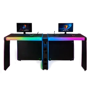 Rgb Lighting Gaming Desk PNG 06212024