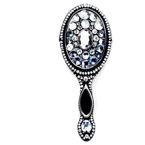 Rhinestone Hand Mirror PNG 06212024