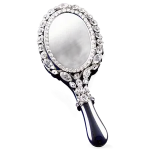 Rhinestone Hand Mirror PNG Oup50