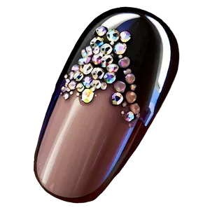 Rhinestone Single Acrylic Nail Png 06272024 PNG image