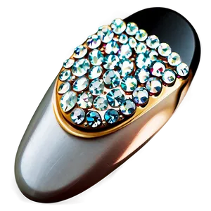 Rhinestone Single Acrylic Nail Png 06272024 PNG image