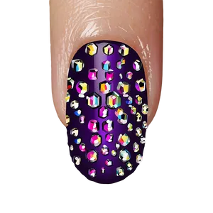 Rhinestone Single Acrylic Nail Png Wcm57 PNG image