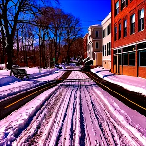 Rhode Island Snow Covered Street Png 06202024 PNG image