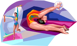 Rhythmic Gymnastics Performance Art PNG image