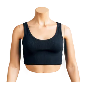 Ribbed Black Crop Top Png 06282024 PNG image