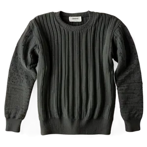 Ribbed Crewneck Sweater PNG Gfc77
