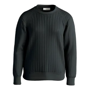 Ribbed Crewneck Sweater PNG Rcg87