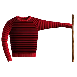 Ribbed Red Sweater PNG 93