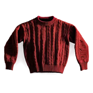 Ribbed Red Sweater PNG Skg