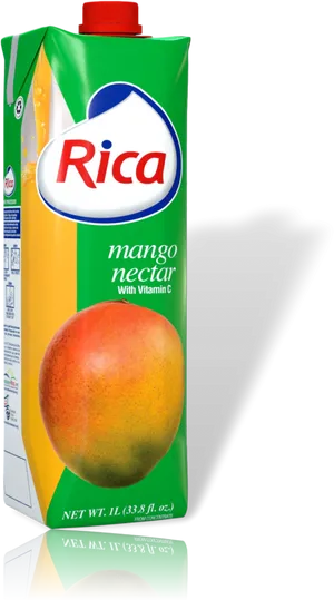 Rica Mango Nectar Juice Pack PNG image