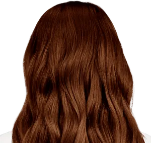 Rich Brown Wavy Hair Texture PNG image