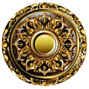 Rich Gold Mandala PNG 4