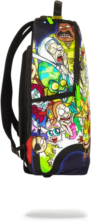 Rickand Morty Character Print Backpack PNG image
