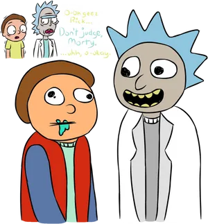 Rickand Morty Dialogue Scene PNG image