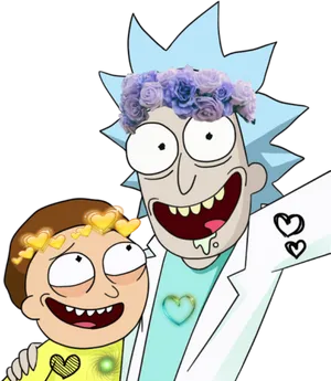 Rickand Morty Love Filter PNG image