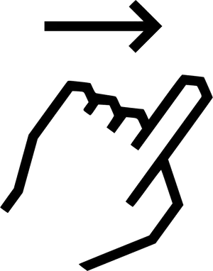 Right Arrow Over Michigan Outline PNG image