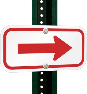 Right Arrow Signon Pole PNG image