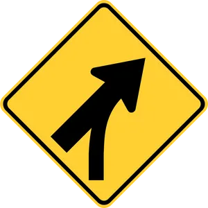 Right Turn Arrow Road Sign PNG image