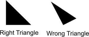 Right Wrong Triangle Comparison PNG