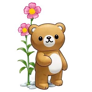 Rilakkuma And Flowers PNG Rxj PNG