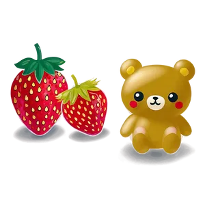 Rilakkuma And Strawberry Png 05062024 PNG image