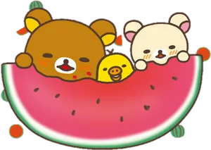 Rilakkuma Watermelon Slice PNG image