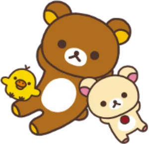 Rilakkumaand Friends Cartoon PNG image