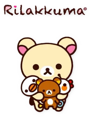 Rilakkumaand Friends Cute Illustration PNG