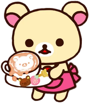 Rilakkumawith Latte Artand Sweets PNG