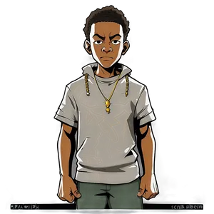 Riley Freeman Boondocks Drawing PNG 06252024 PNG