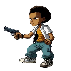 Riley Freeman In Action Boondocks PNG 87