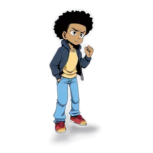 Riley Freeman In Action Boondocks PNG Hqq PNG