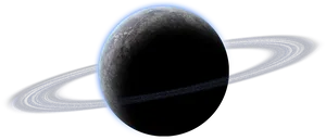 Ringed Planet In Space PNG image