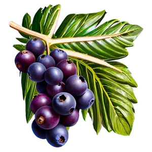 Ripe Acai Clusters PNG Qwu43 PNG