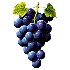 Ripe Grape Bunch PNG Nch
