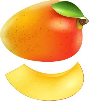 Ripe Papayaand Slice Illustration PNG image