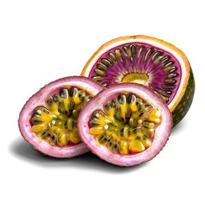 Ripe Passion Fruit Slice Png Qpi44 PNG image