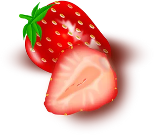 Ripe Strawberry Illustration PNG image