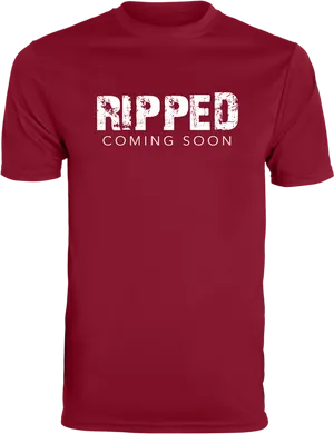 Ripped Coming Soon T Shirt Design PNG image