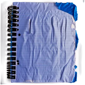 Ripped Notebook Page PNG Evm