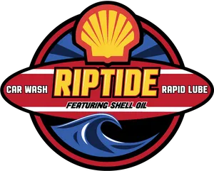Riptide Car Wash Featuring Shell Oil Logo PNG image